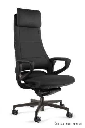 Fotel gabinetowy VIRGO czarny lub szary, eko-skóra lub skóra naturalna