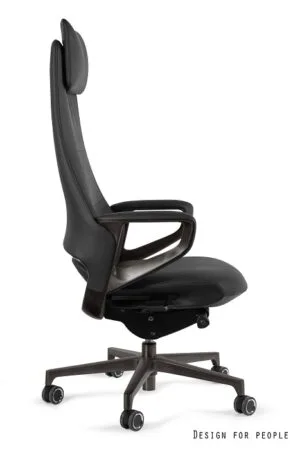 Fotel gabinetowy VIRGO czarny lub szary, eko-skóra lub skóra naturalna