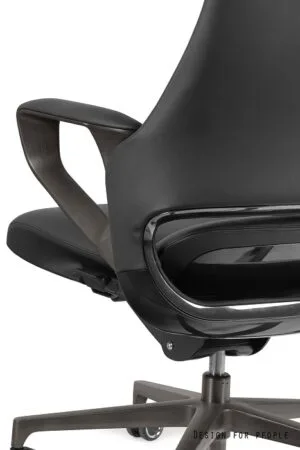 Fotel gabinetowy VIRGO czarny lub szary, eko-skóra lub skóra naturalna