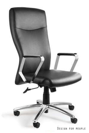 ADELLA fotel gabinetowy czarny, eko-skóra