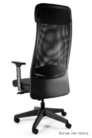 Fotel gabinetowy ARES SOFT czarny, siatka/eko-skóra