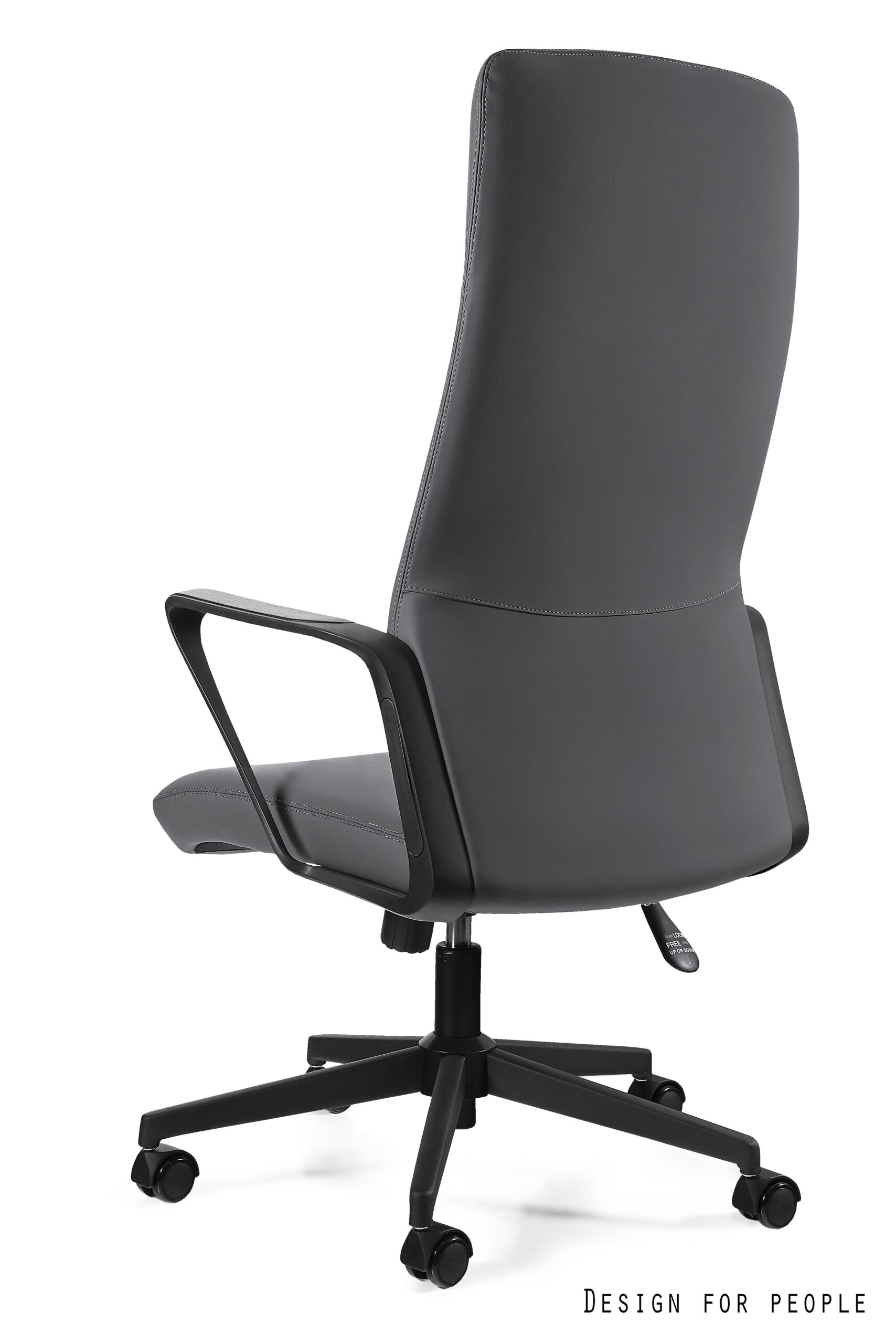 MARK fotel gabinetowy czarny lub szary, skóra naturalna - obrazek 2