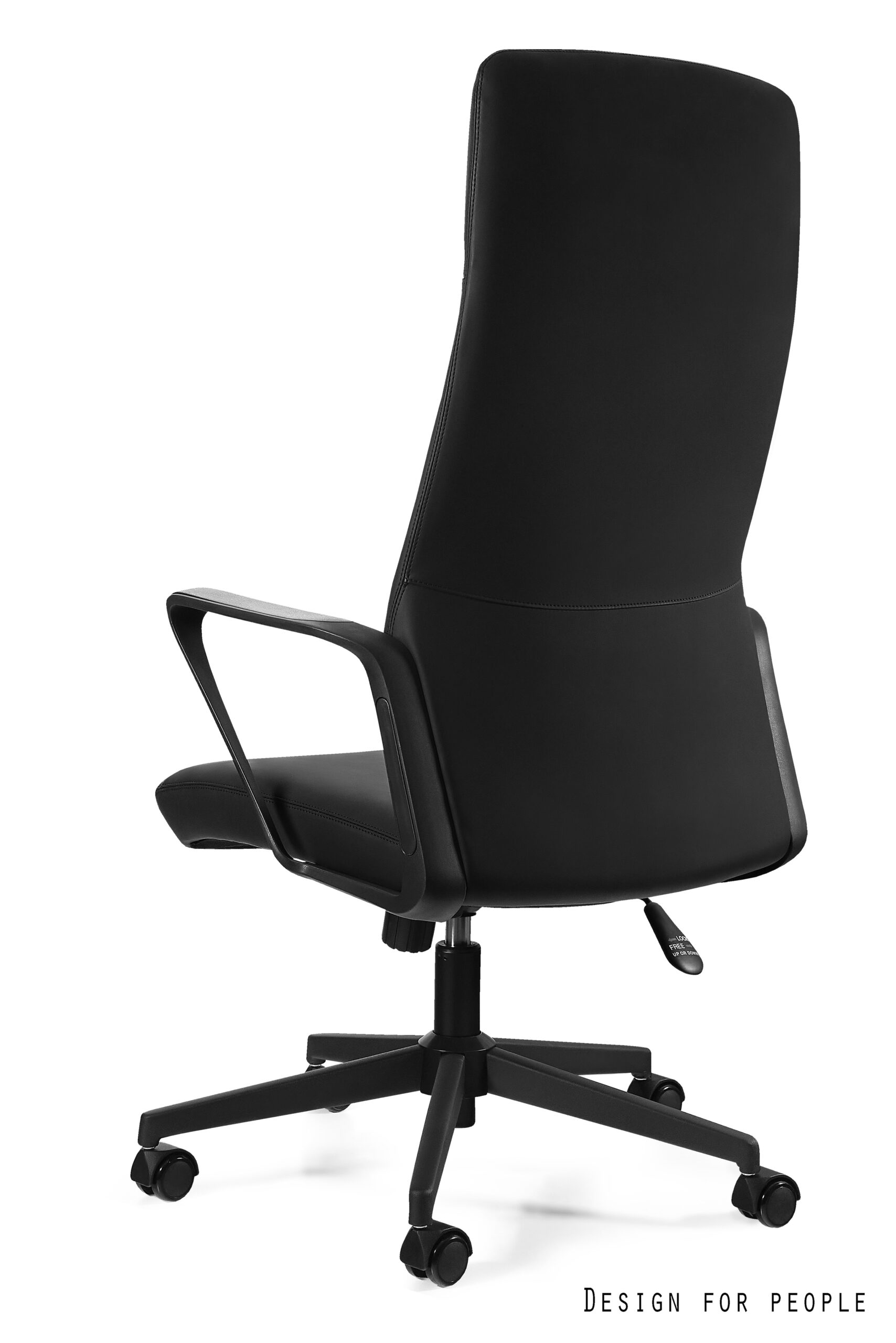 MARK fotel gabinetowy czarny lub szary, skóra naturalna - obrazek 4