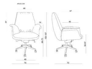 Fotel gabinetowy APUS S czarny, eko-skóra
