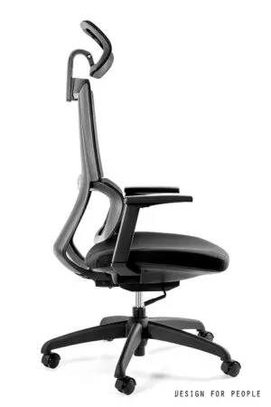 Fotel biurowy ELEGANCE czarny, siatka/tkanina, Unique