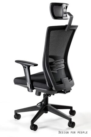 ERGONIC fotel biurowy czarny, siatka/tkanina