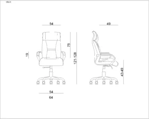 Fotel gabinetowy CELIO czarny lub biały, eko-skóra