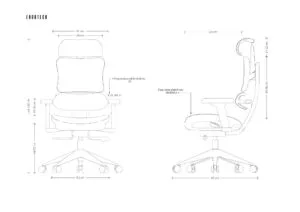 Fotel biurowy Ergotrech, ergonomiczny, siatka, czarny chrom Unique