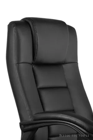 Fotel biurowy Aran, ergonomiczny, eko-skóra, czarny