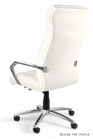 Fotel gabinetowy CELIO czarny lub biały, skóra naturalna