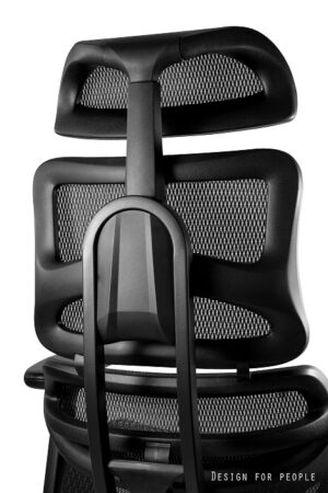 ERGOTECH fotel biurowy czarny, siatka
