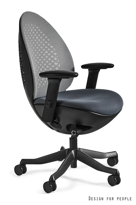 OVO fotel biurowy czarny, kolory siatka/tkanina - obrazek 5