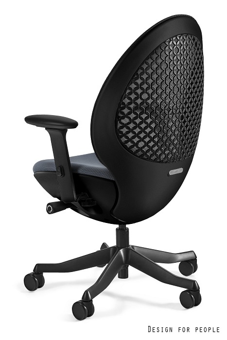 OVO fotel biurowy czarny, kolory siatka/tkanina - obrazek 6