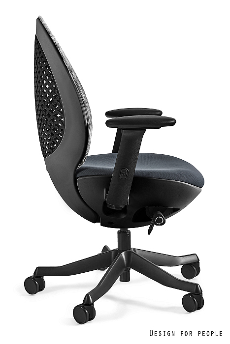 OVO fotel biurowy czarny, kolory siatka/tkanina - obrazek 7