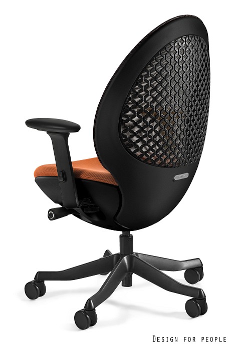 OVO fotel biurowy czarny, kolory siatka/tkanina - obrazek 4