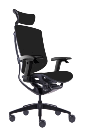 Fotel biurowy MAVEN aluminiowy stelaż czarny