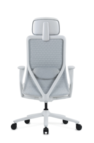 POLKA fotel biurowy biały, siatka/tkanina