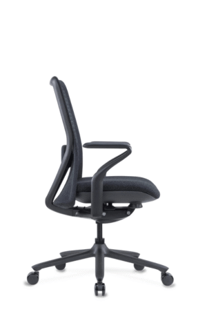 POLKA fotel biurowy czarny, siatka/tkanina