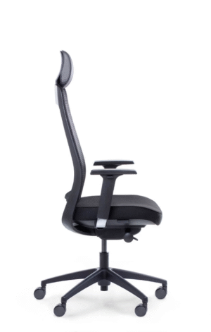 SHINE fotel biurowy czarny, siatka/tkanina