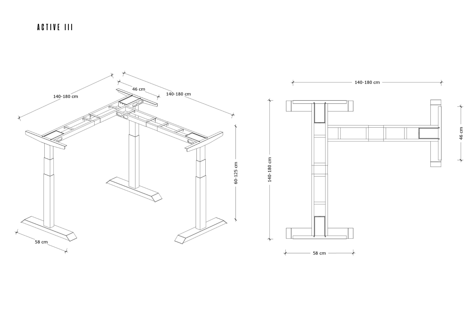 Stelaż do biurka elektrycznego ACTIVE III - obrazek 3