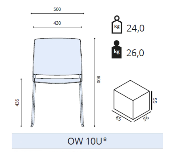 OPENWORK krzesło konferencyjne 5 kolorów, tworzywo - obrazek 6