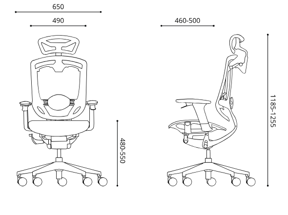 MAVEN fotel biurowy aluminiowy stelaż czarny - obrazek 6