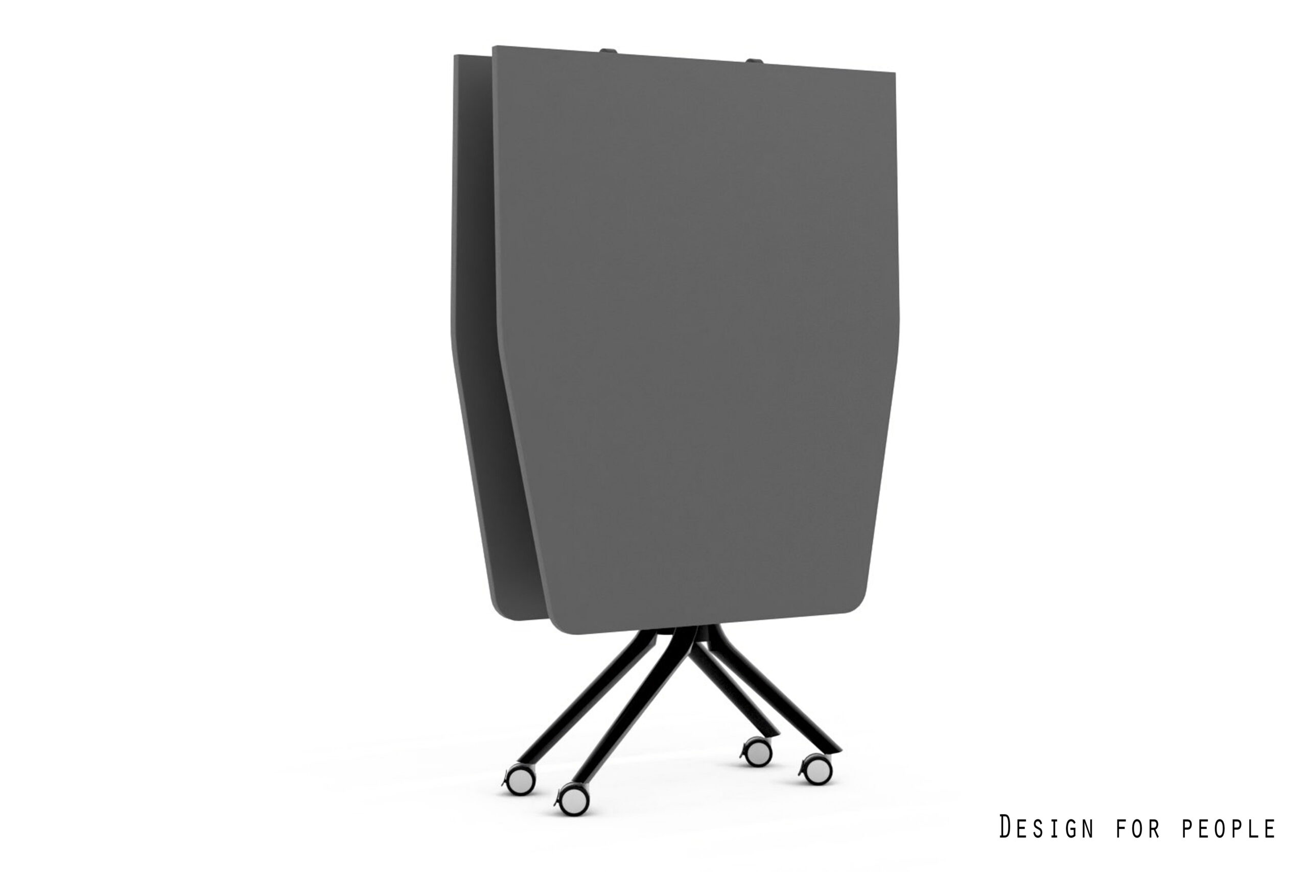 CARL Table duży stół mobilny, składany, czarny stelaż, blat 2 kolory - obrazek 2