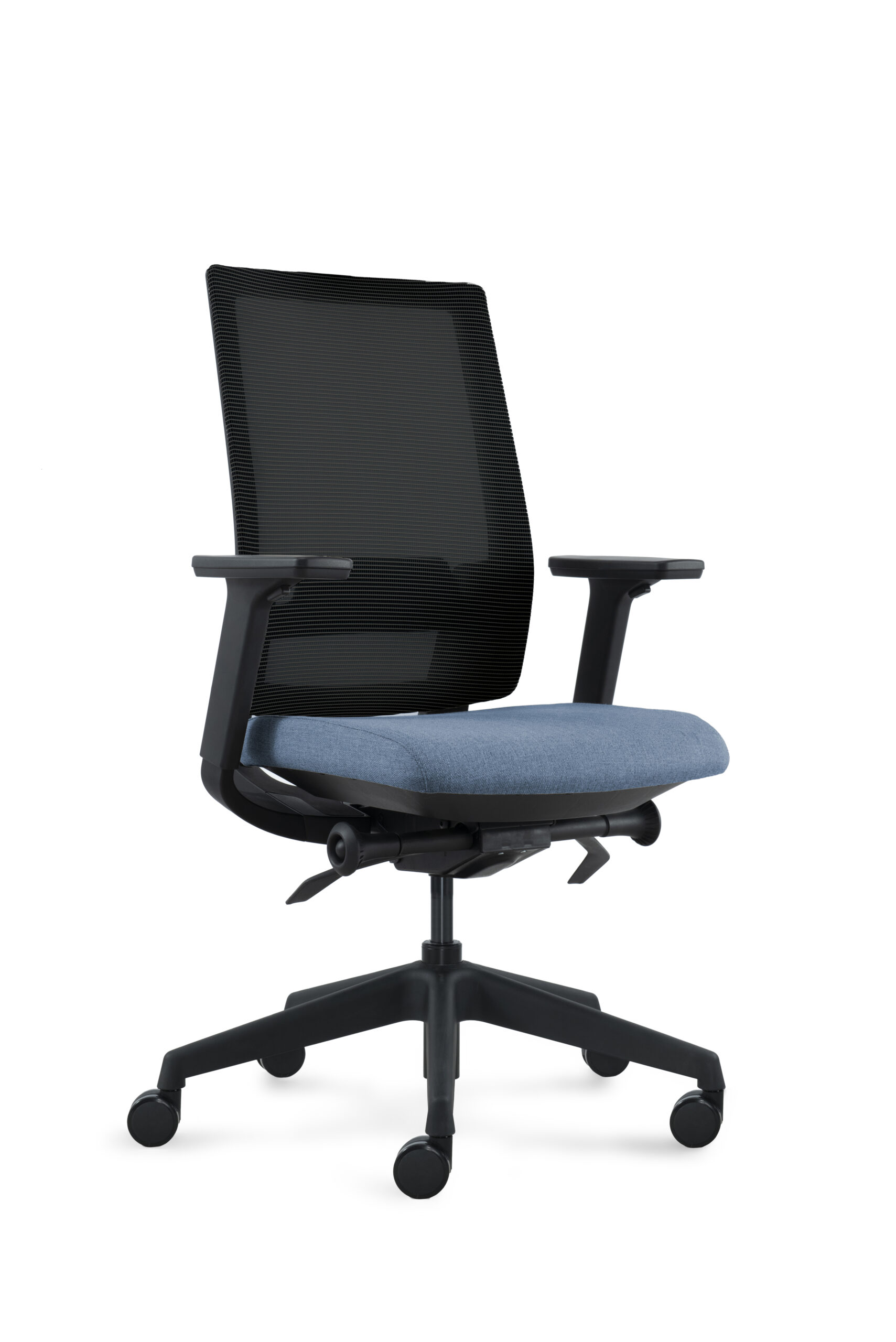 DEEO fotel biurowy czarny, siatka/tkanina 5 kolorów - obrazek 4