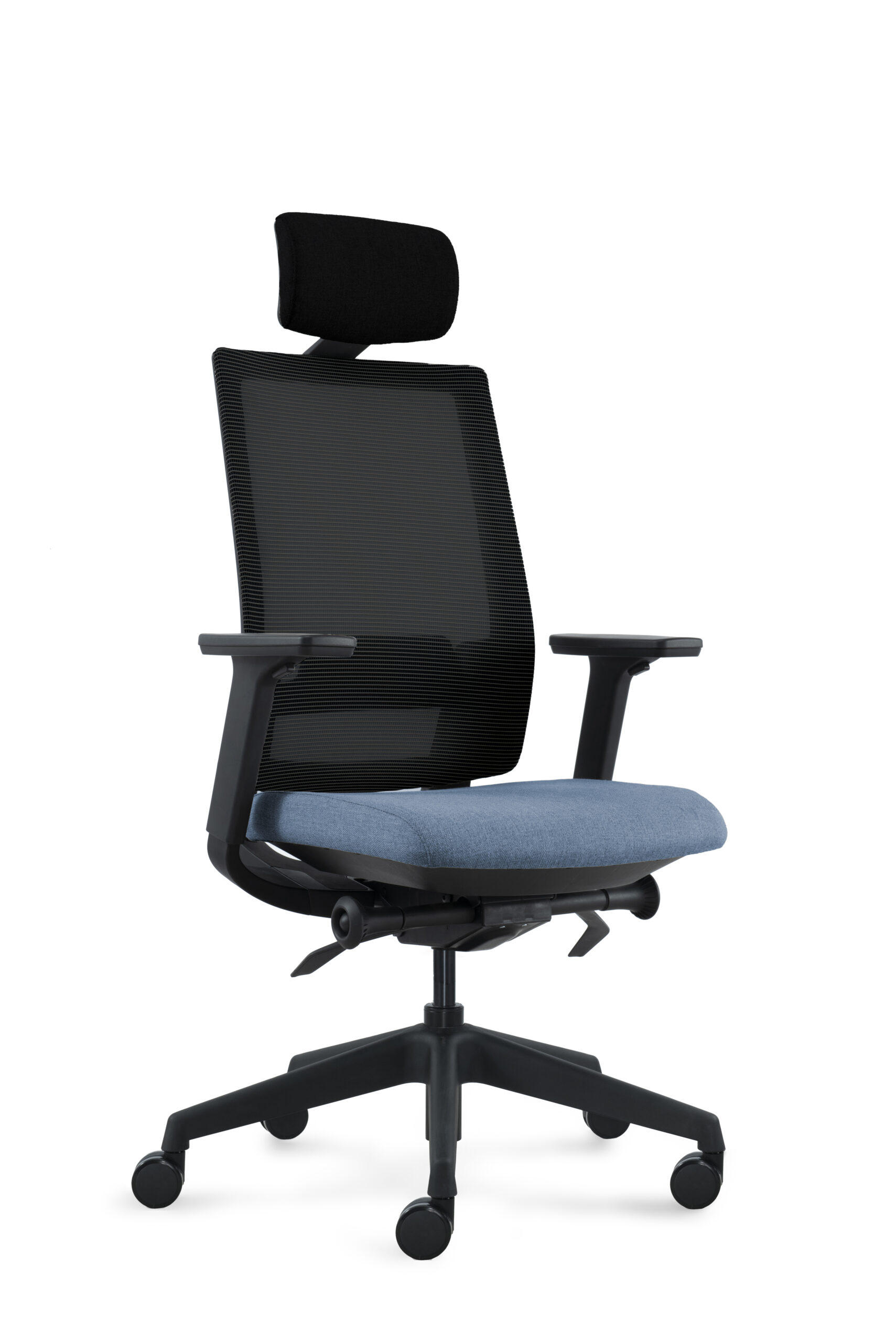 DEEO fotel biurowy czarny, siatka/tkanina 5 kolorów - obrazek 4