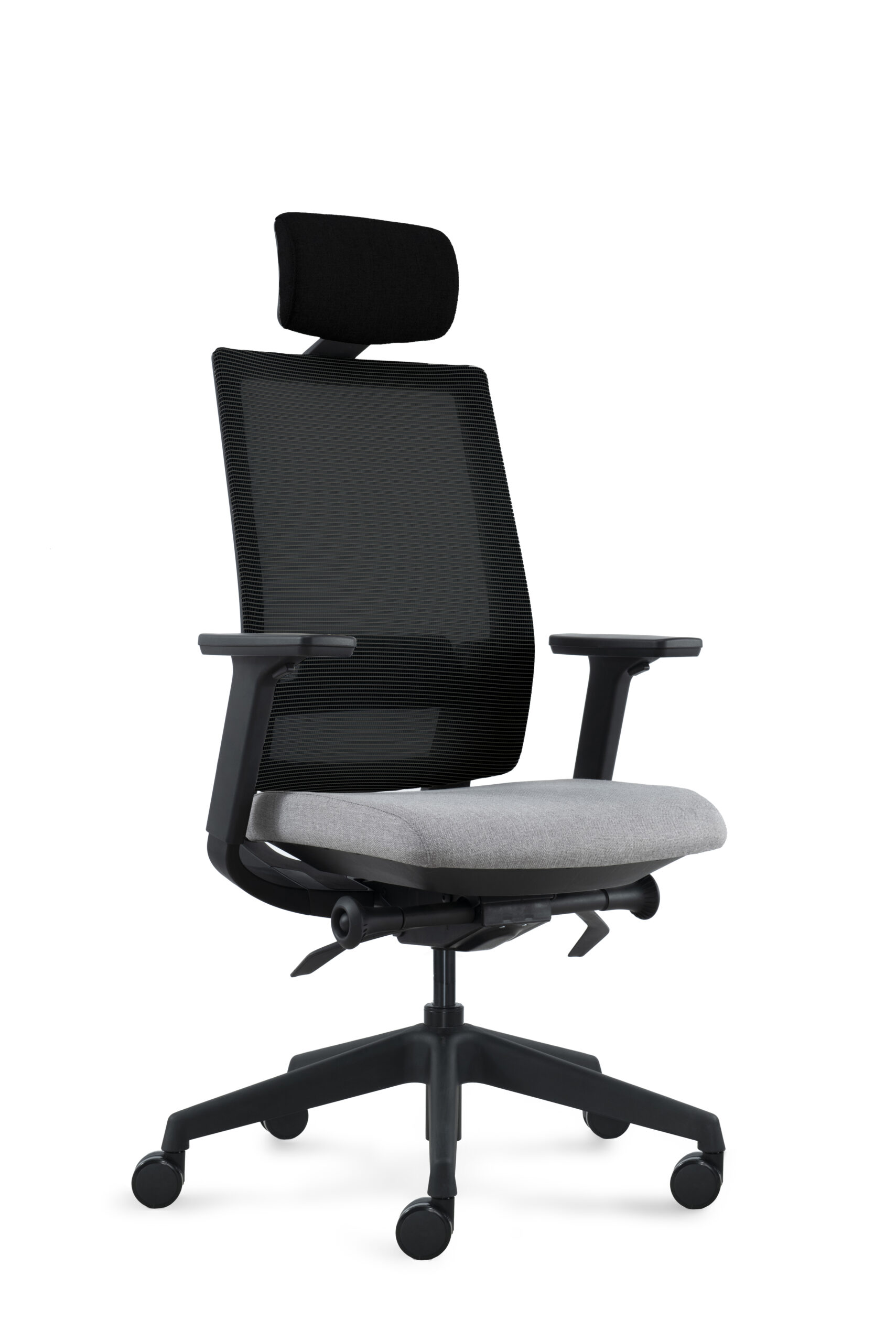 DEEO fotel biurowy czarny, siatka/tkanina 5 kolorów - obrazek 5