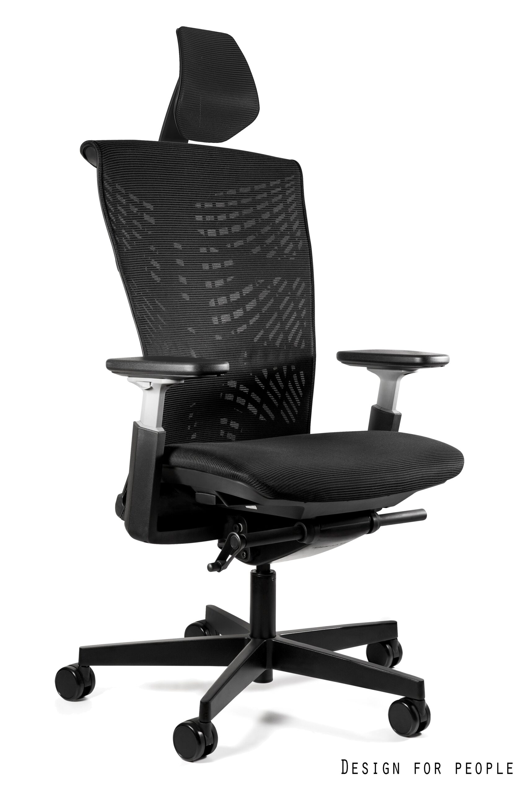 REYA fotel biurowy szary lub czarny, siatka - obrazek 3