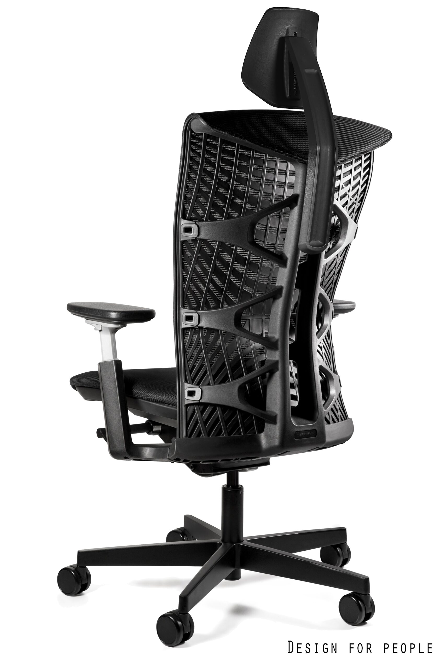 REYA fotel biurowy szary lub czarny, siatka - obrazek 4