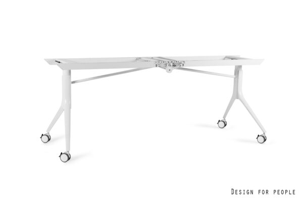 CARL Table duży stół mobilny, składany, biały stelaż, blat 2 kolory - obrazek 9