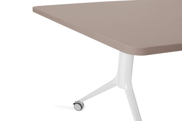 CARL Table duży stół mobilny, składany, biały stelaż, blat 2 kolory - obrazek 2