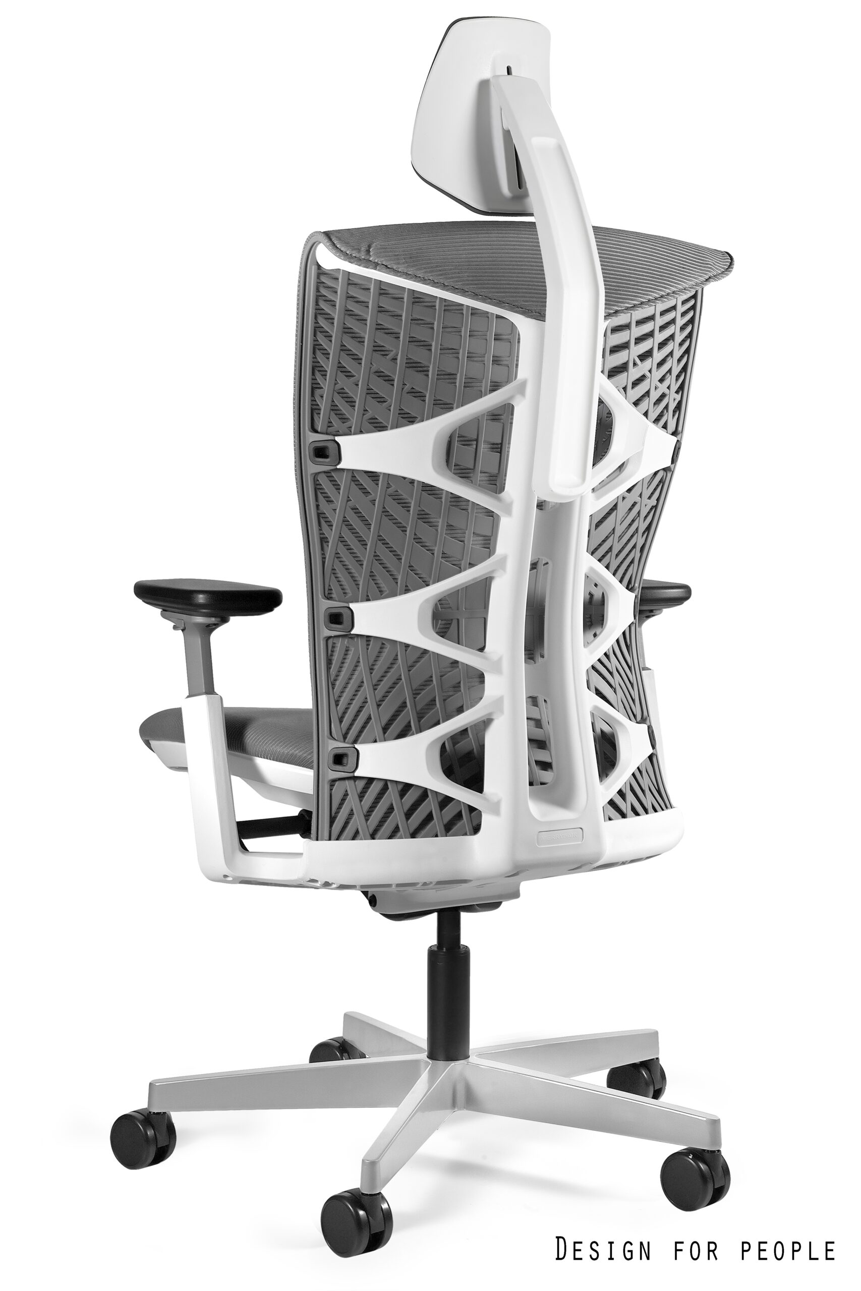 REYA fotel biurowy szary lub czarny, siatka - obrazek 2