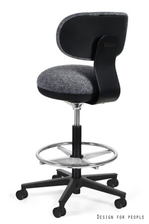 TURINI fotel biurowy balansujący z podnóżkiem, tkanina 5 kolorów