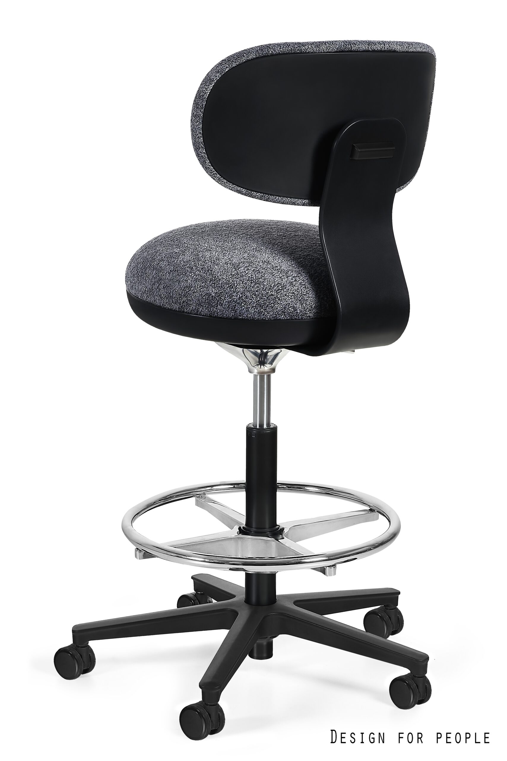 TURINI fotel biurowy balansujący z podnóżkiem, tkanina 5 kolorów - obrazek 2