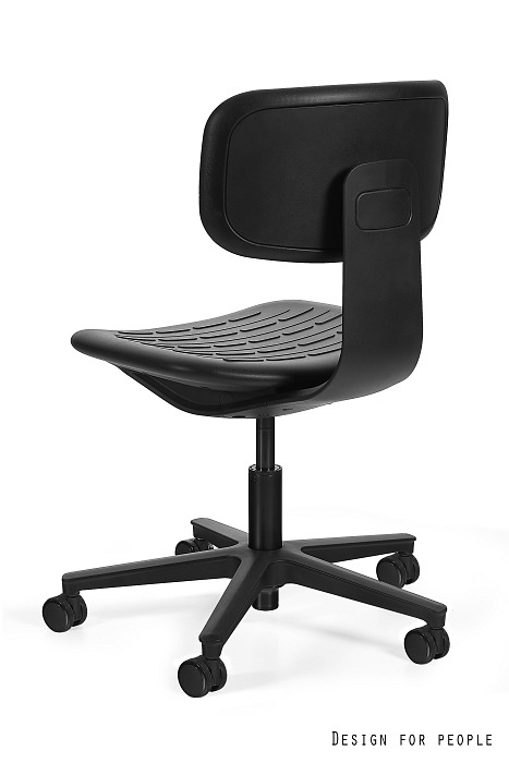 ROBIN fotel obrotowy czarny, poliuretan - obrazek 2