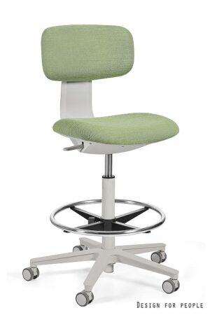 ROBIN fotel obrotowy szary z podnóżkiem, tkanina lub eko-skóra kolory