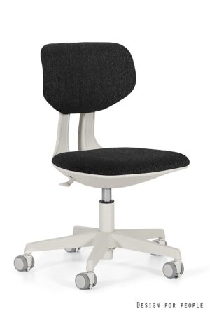 WING fotel obrotowy dziecięcy szary stelaż, tkanina 6 kolorów