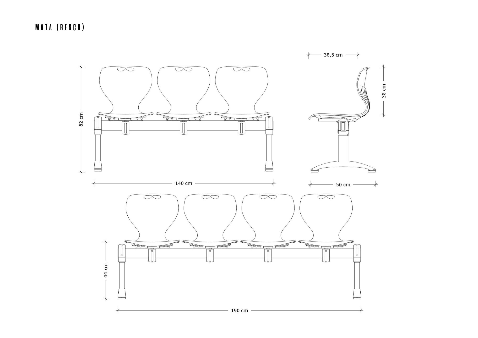 MATA ławka 3 siedziska - obrazek 5