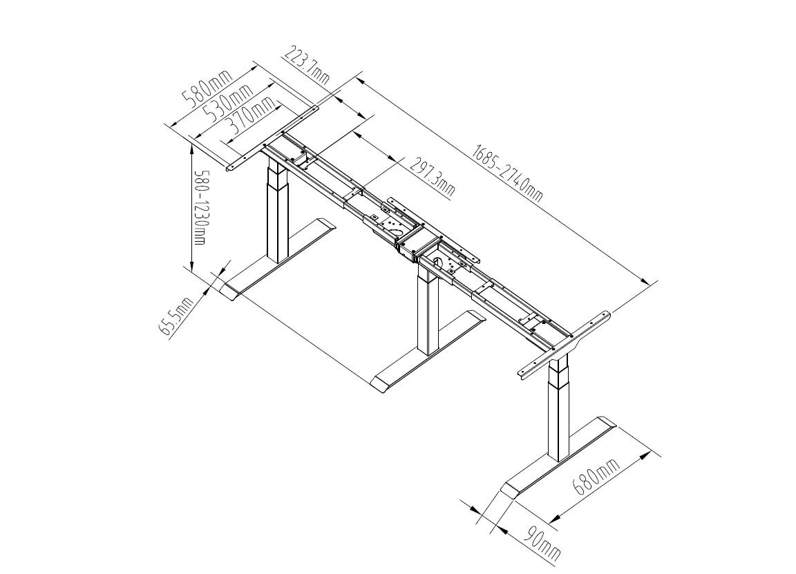 MULTI stelaż biurka elektrycznego - obrazek 8