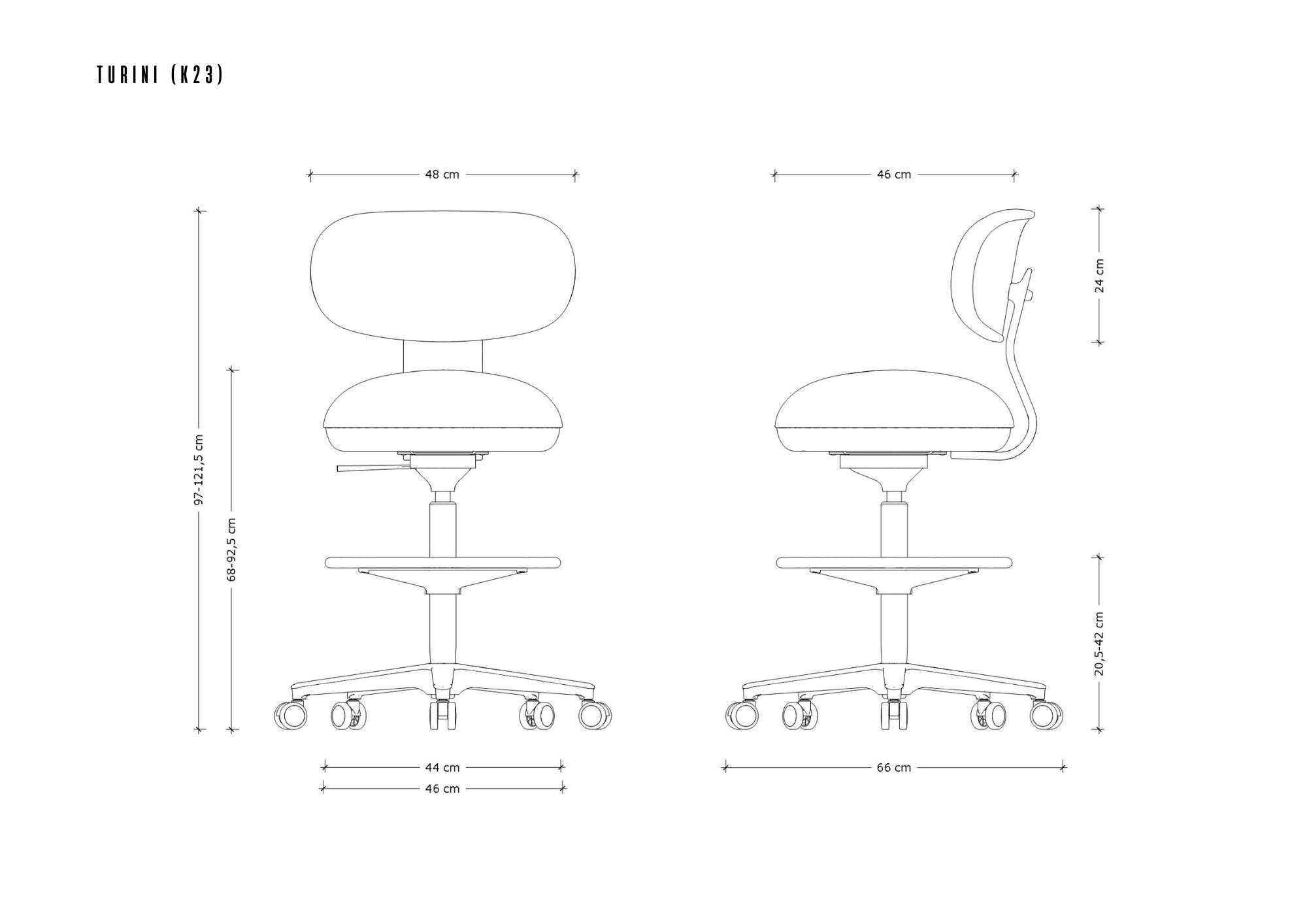 TURINI fotel biurowy balansujacy, tkanina 5 kolorów - obrazek 3