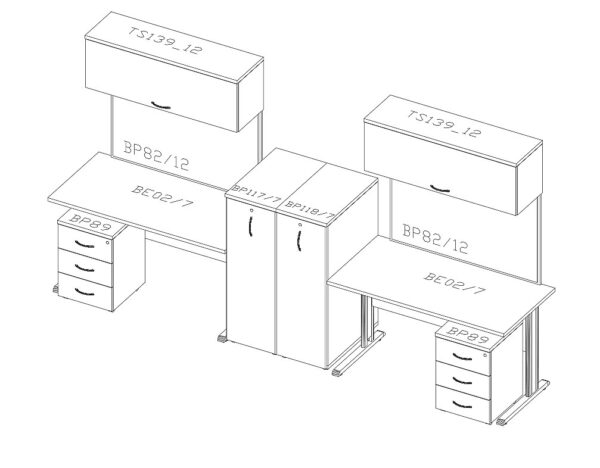 HEBE BE01/8 Biurko proste 158,5x80x74h - obrazek 11