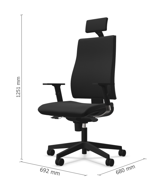 INTRATA fotel biurowy, 2 kolory, tkanina - obrazek 6