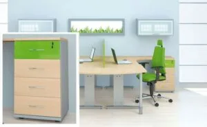 HEBE BP95/8 kontener o wysokości biurka 43,2x80x74h