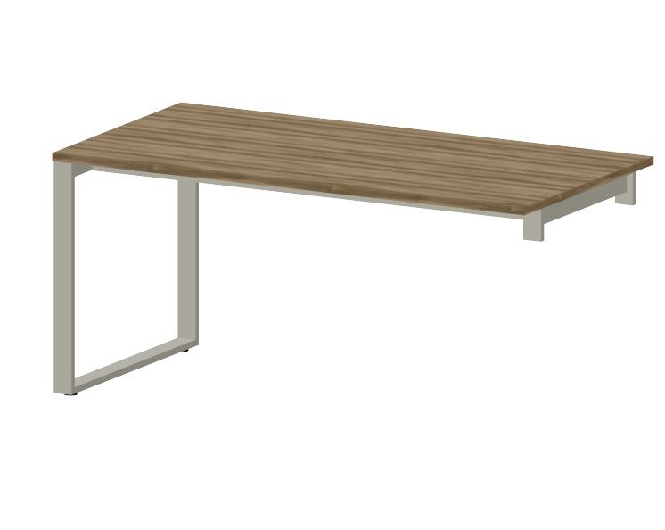 NOTER PZ57 Biurko pojedyncze prawe na nogach o profilu zamkniętym 158,5x70x74h - obrazek 3