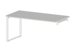 NOTER PZ57 Biurko pojedyncze prawe na nogach o profilu zamkniętym 158,5x70x74h