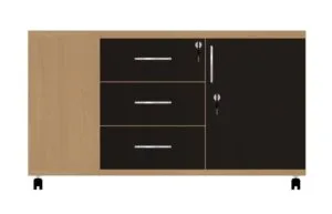 HEBE BP122 szafka dostawna do biurka na kółkach 110x45x63hh