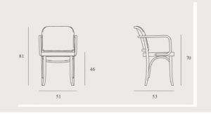 CLASSIC krzesło drewniane bukowe olejowane oparcie wyplot Paged ( B-8114 )